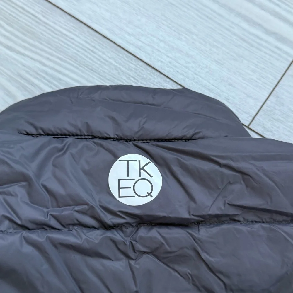 TKEQ The EZ Packable goose Down Jacket Nickel grey puffer lightweight small coat - Picture 8 of 9